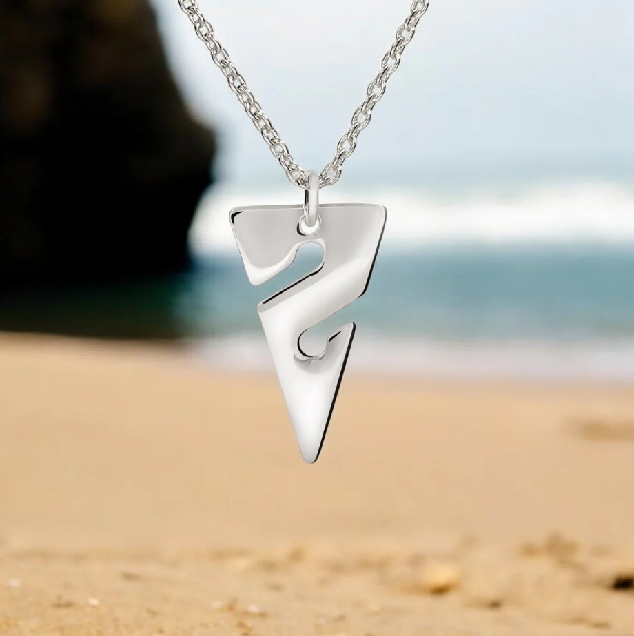 Big Blue Mini Line Arrow Necklace – Sterling Silver on Chain